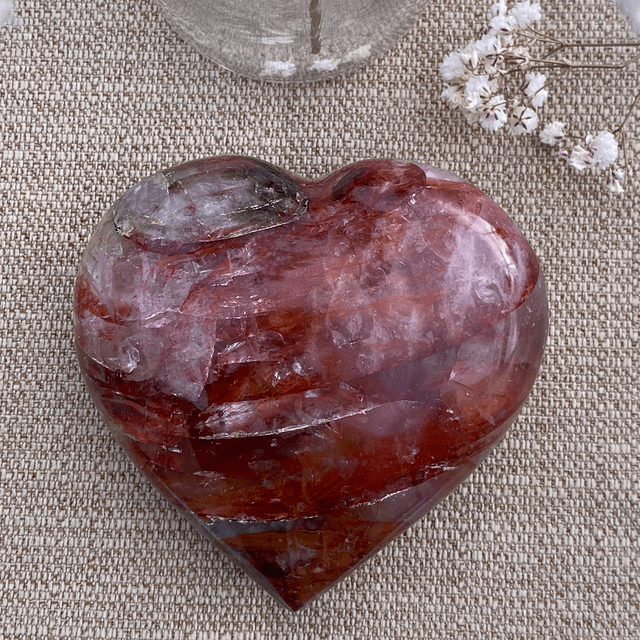 Coeur en Quartz Hématoïde