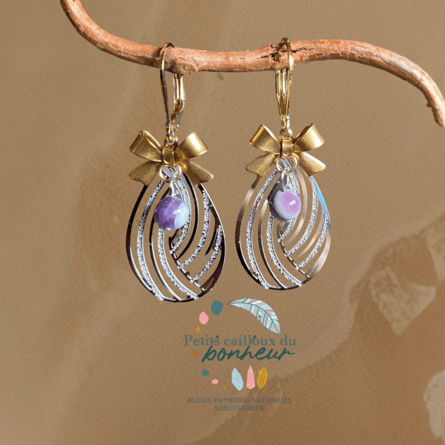 Boucles d’oreilles en améthyste 