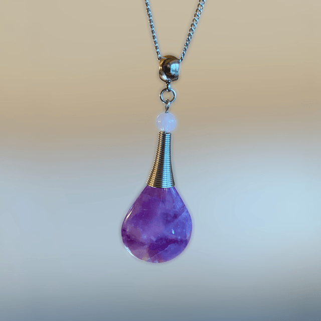 Collier en améthyste et quartz rose 