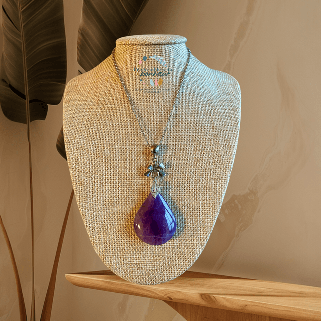 Collier goutte en améthyste 