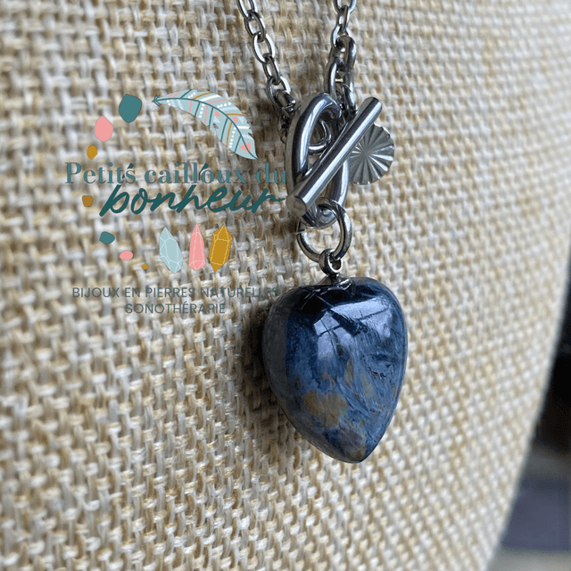 Collier Cœur de Protection en Piétersite