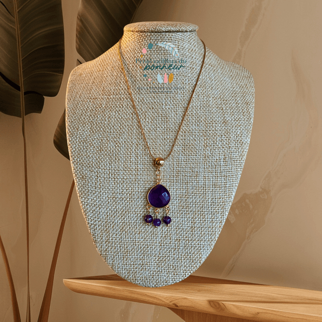 Collier en améthyste facettée 