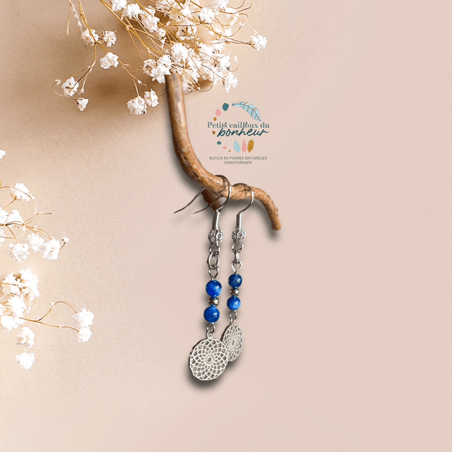 Boucles d’oreilles en cyanite – Sérénité & expression