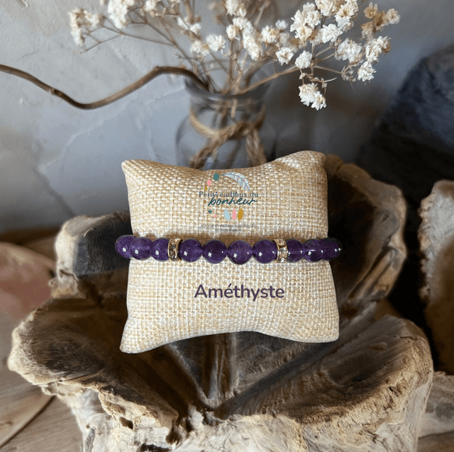 Bracelet en Améthyste  – pierre de sérénité et d’intuition