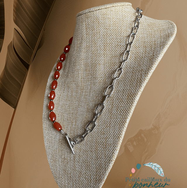 Collier en Cornaline & Hématite 