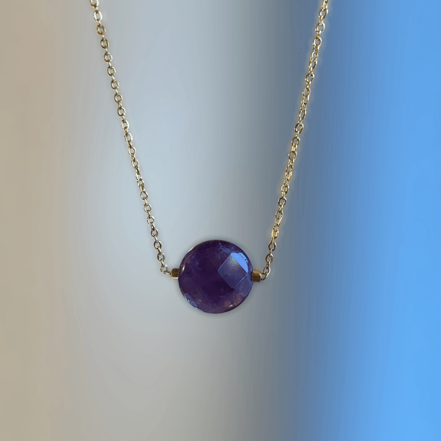 Collier en améthyste facettée 