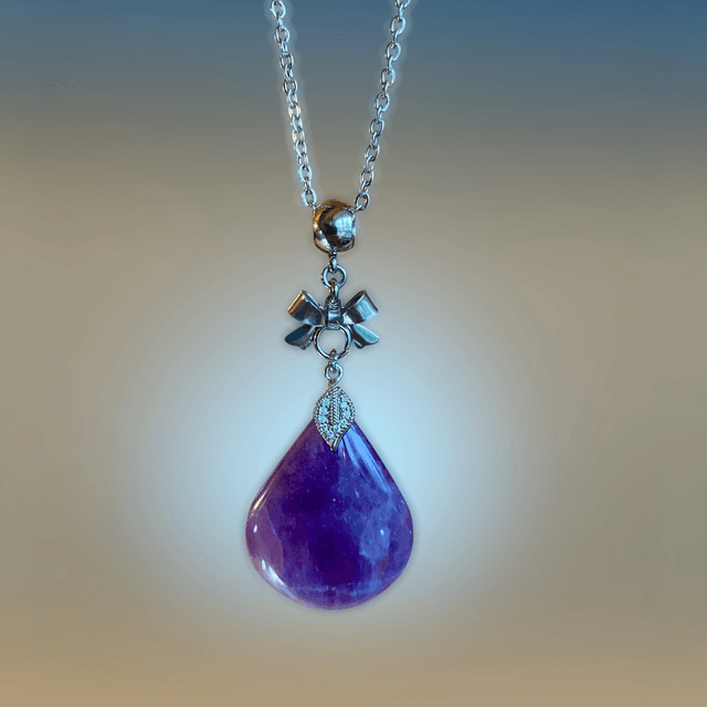 Collier goutte en améthyste 