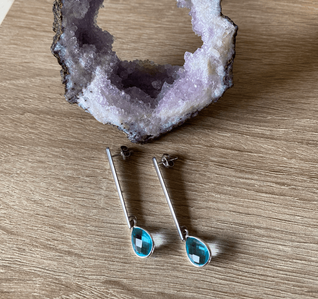 Boucles d’oreilles en Topaze