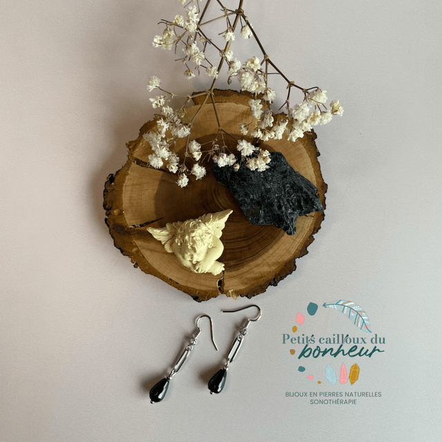 Boucles d’oreilles en Onyx noire – Force & Protection