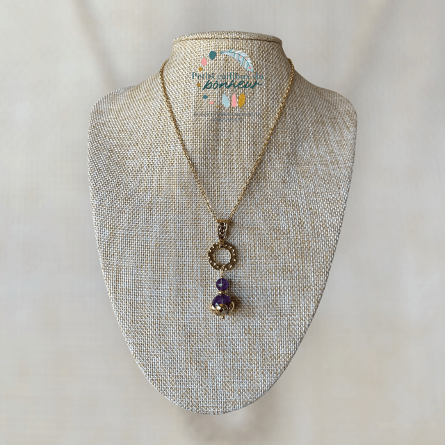 Collier améthyste fleurs – Intuition & spiritualité