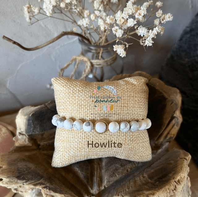 Bracelet en Howlite – Calme & Patience