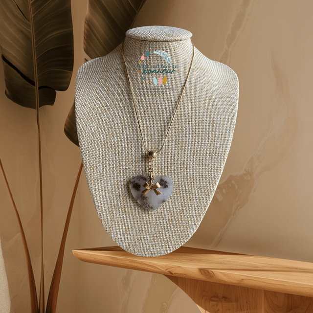 Collier en agate mousse 