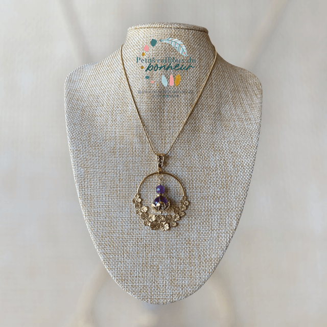 Collier améthyste fleurs – Intuition & spiritualité