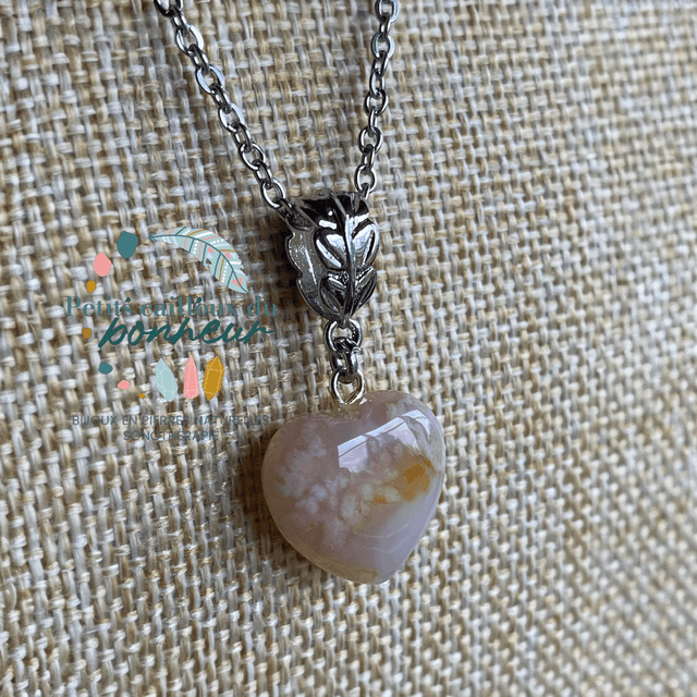 Collier double-rang en Agate Sakura 