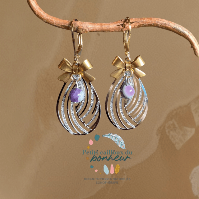 Boucles d’oreilles en améthyste 