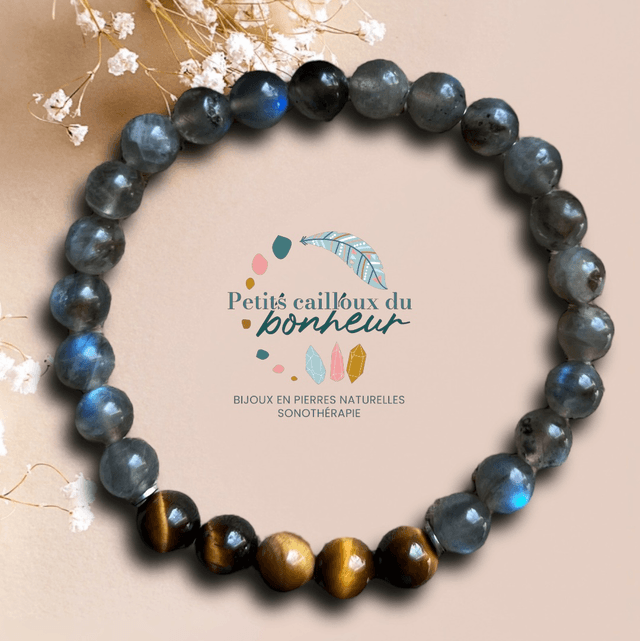 Bracelet Labradorite &amp; Œil de Tigre : Alliance de protection et de confiance